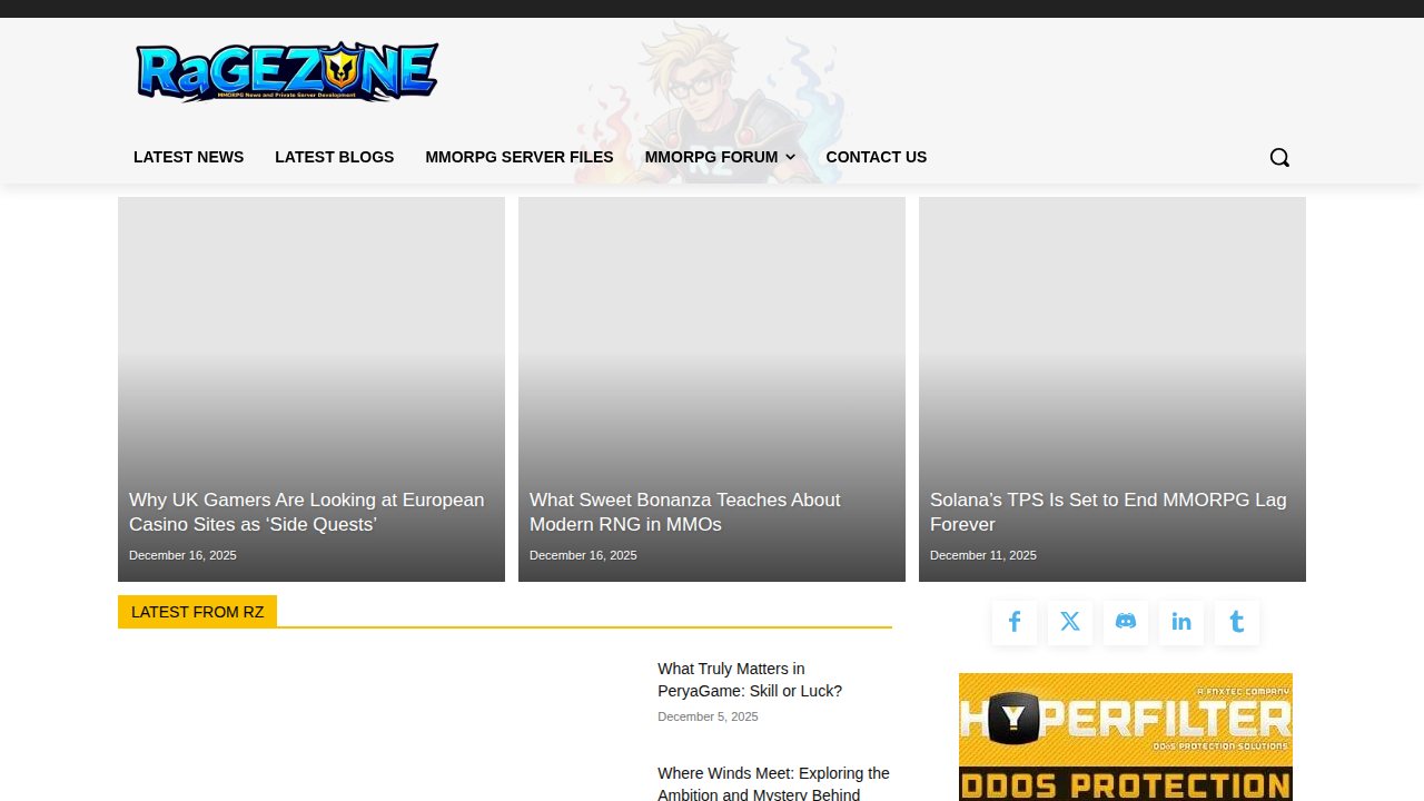 MMORPG News and Private Server Development - RaGEZONE - Games website preview